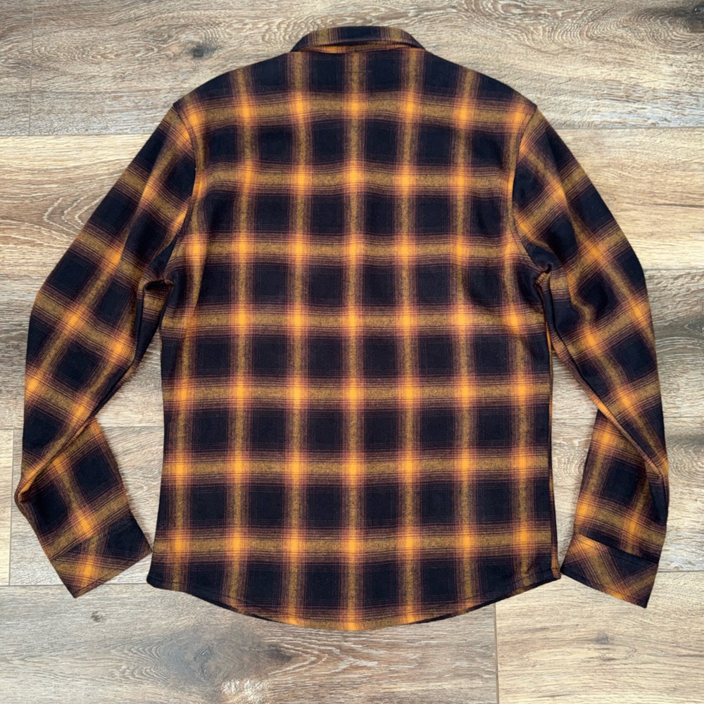 Nomad by Craft + Flow Rust Black Plaid Sierra Lined Flannel Size M 🍂LIKE NEW🍂 - Picture 3 of 14